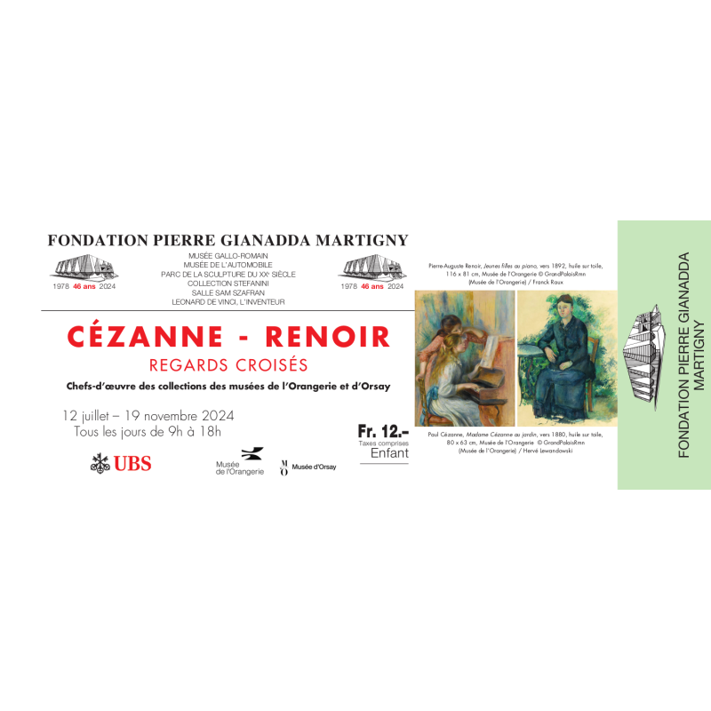 Cézanne Renoir Regards croisés - Enfant/étudiant