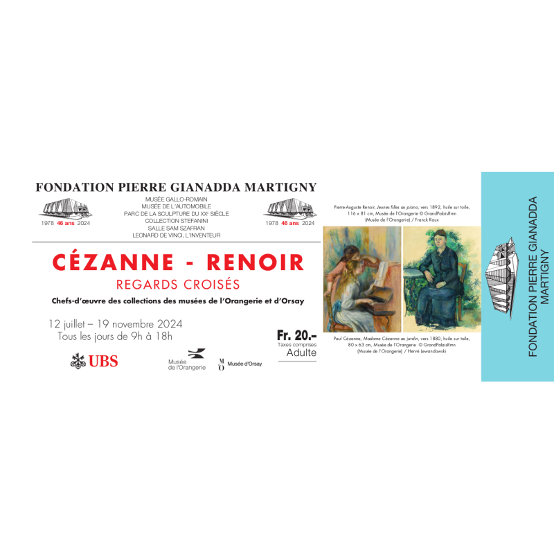 Cézanne Renoir Regards croisés - Adulte