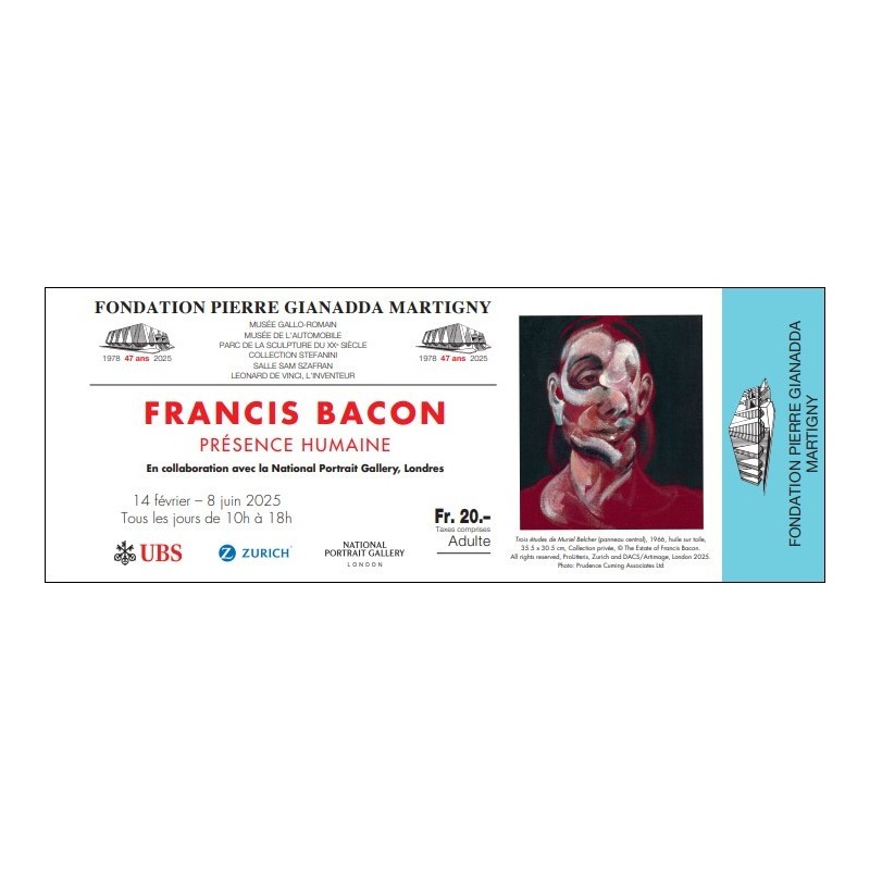 Francis Bacon, présence humaine - billet adulte