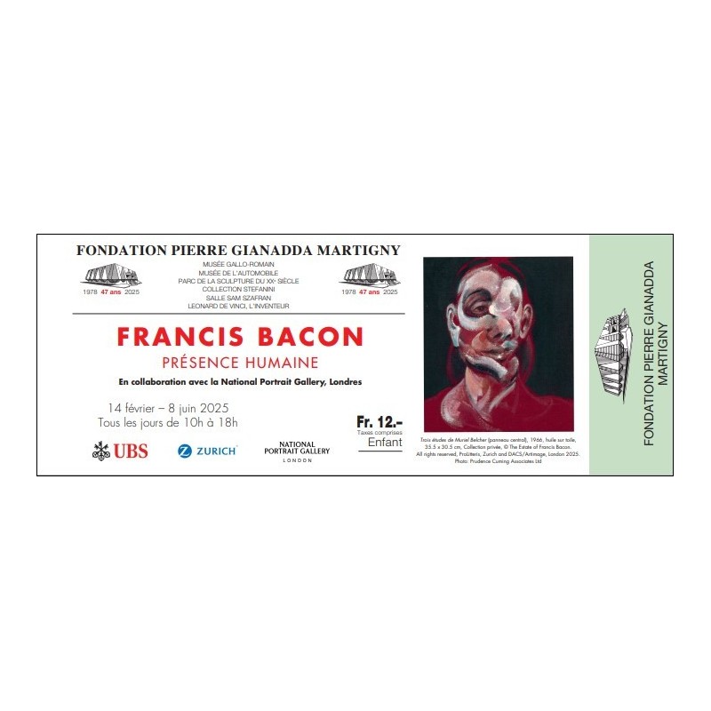 Francis Bacon, présence humaine - billet enfant