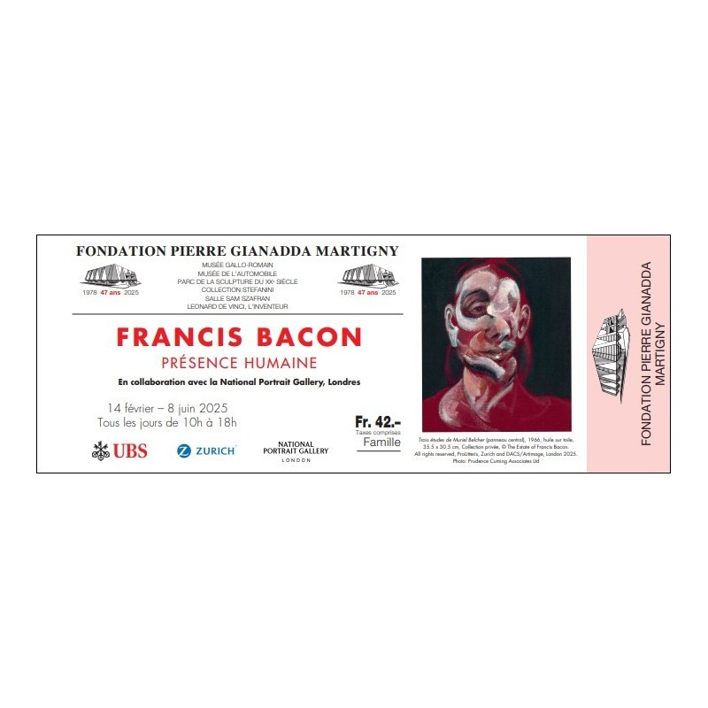 Francis Bacon, présence humaine - billet famille